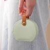 Portable Round Jewelry Box Mini Pu Leather Case For Rings Earrings Necklaces