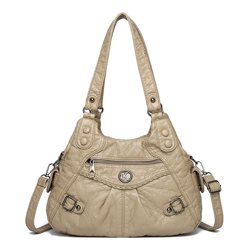 Retro new women's shoulder bag casual pu tote bag fashionable large-capacity messenger bag