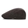 Men's Beret Autumn Winter Velvet Warm Cap British Vintage Corduroy Forward Cap Painter's Hat