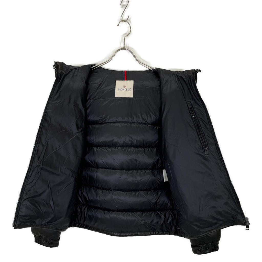 Moncler [Stare bună/Regular intern/Model 2020] GEBROULAZ Jachetă cu glugă din piele de miel cu puf 1 negruFolosit