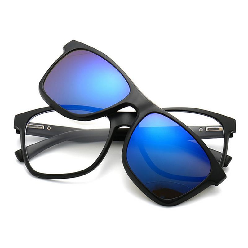 2315 Big Square  Frame Magnet Clip Myopia Glasses 0 -1.0 -2.0 To -6.0  Hyperopia Sunglasses +0.5 +1.0 +2.0 To +6