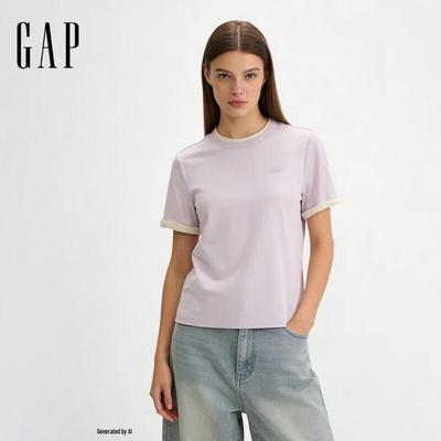 Women's Logo Embroidered Short Sleeve Cotton T-Shirt