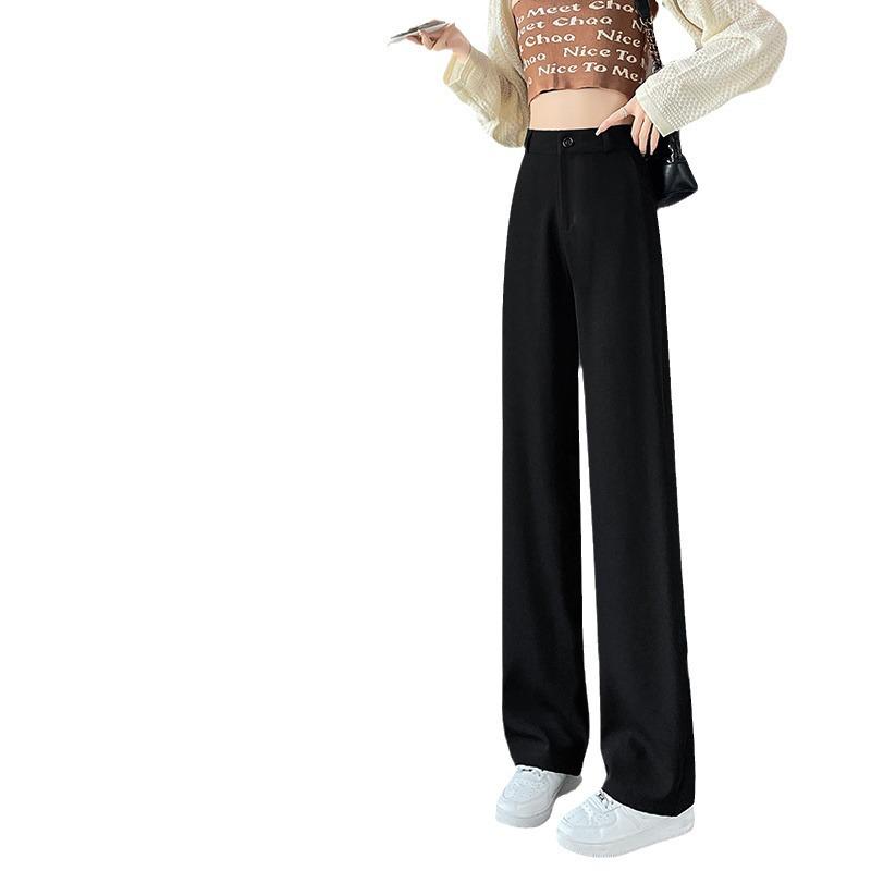 Damen High-Waist Schwarze Weitbein-Hose - Frühjahr/Herbst 2024 Kollektion