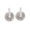 High-end Sunflower Alloy Earrings Irregular Geometric Metal Hammered Surface Ear Jewelry