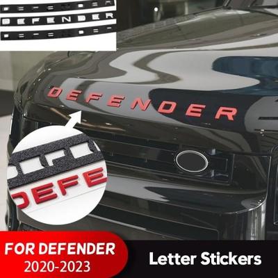 Auto 3D ABS DEFENDER Buchstaben Logo Aufkleber und Abziehbilder für DEFENDER Auto Fronthaube Heckkofferraum Karosserie Emblem Abzeichen Aufkleber