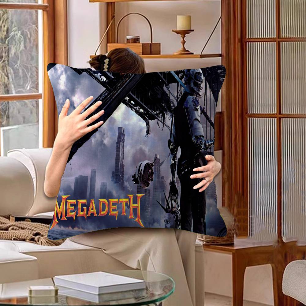 M-Megadeths Heavy Metal Rock Band Pillow Cover Design Cushion Cover Decor Holiday Decorati