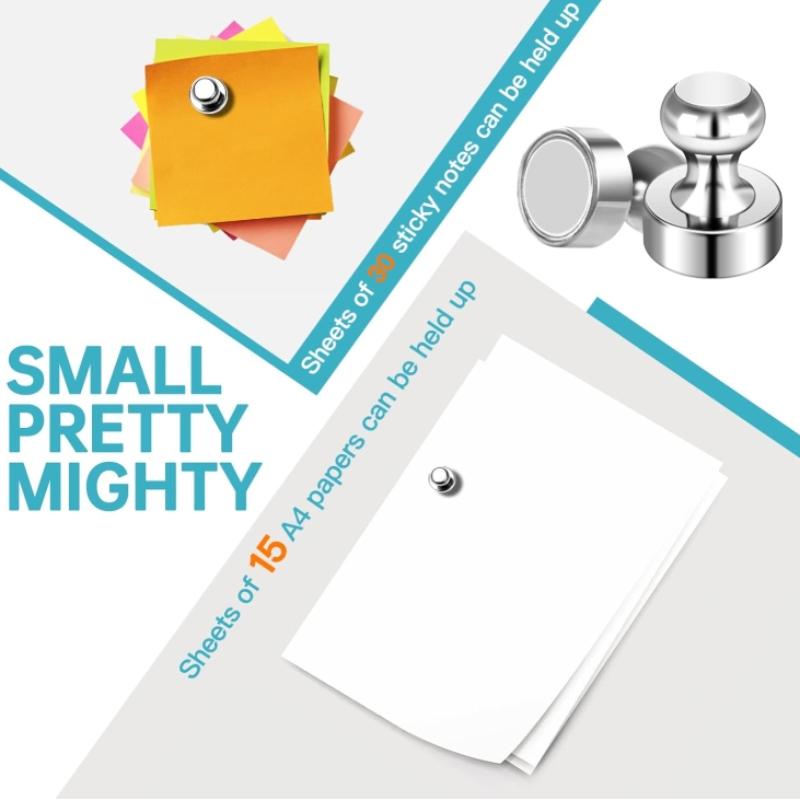 Pack of 10 for Whiteboard Fridge Magnets Strong  Push Pin Magnets Small Refrigerator Magnets for Classroom School Office Adults