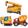 Construction Vehicle Foil Balloons Kids Boys Construction Theme Birthday Party Favors Decoration Excavator Truck Globos Supplies