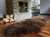 Genuine Brown Double Sheepskin Rug, Natural Wool Carpet, 79 X 30 Inches (200 X 70 ), Polish Tatra Mountain Origin