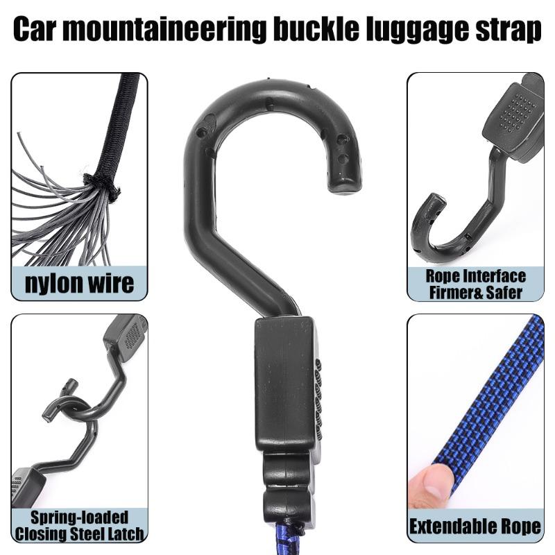 Elastics Rubber Luggage Rope Cord Hooks Bikes Rope Tie Bicycle Luggage Roof Rack Strap Fixed Band Hook Bicycle Accessories