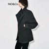 MO&Co. Women's Knit Patchwork Wool Coat