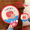 Cute Cartoon Mini Foldable With Photo Reflector Fan Lightweight Portable Summer Fan Outdoor Handheld Round Convenient Pocket Fan