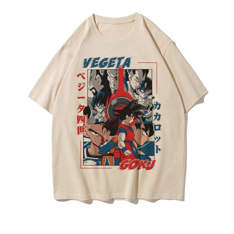 Mens T Shirt Summer 2025 Anime Dragon Ball Vegeta Oversized Short Sleeve Tee Cotton Women Graphic Tee Tops Harajuku Y2k Clothes