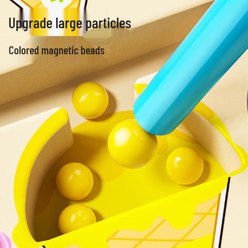 Wooden Dinosaur Ice Cream Maze Puzzle - Magnetic, Logical Thinking & Pencil Grip Early Learning Toy