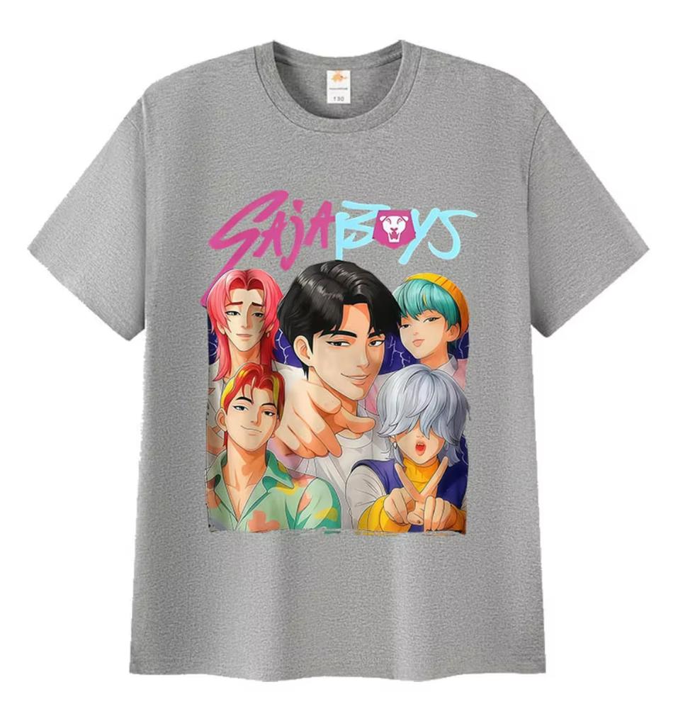 K-pop Saja Boys Demon Hunters Movies 2025 Graphic T Shirt Men's Women Retro Harajuku O-Neck Oversized Cotton T-shirt Summer Tops