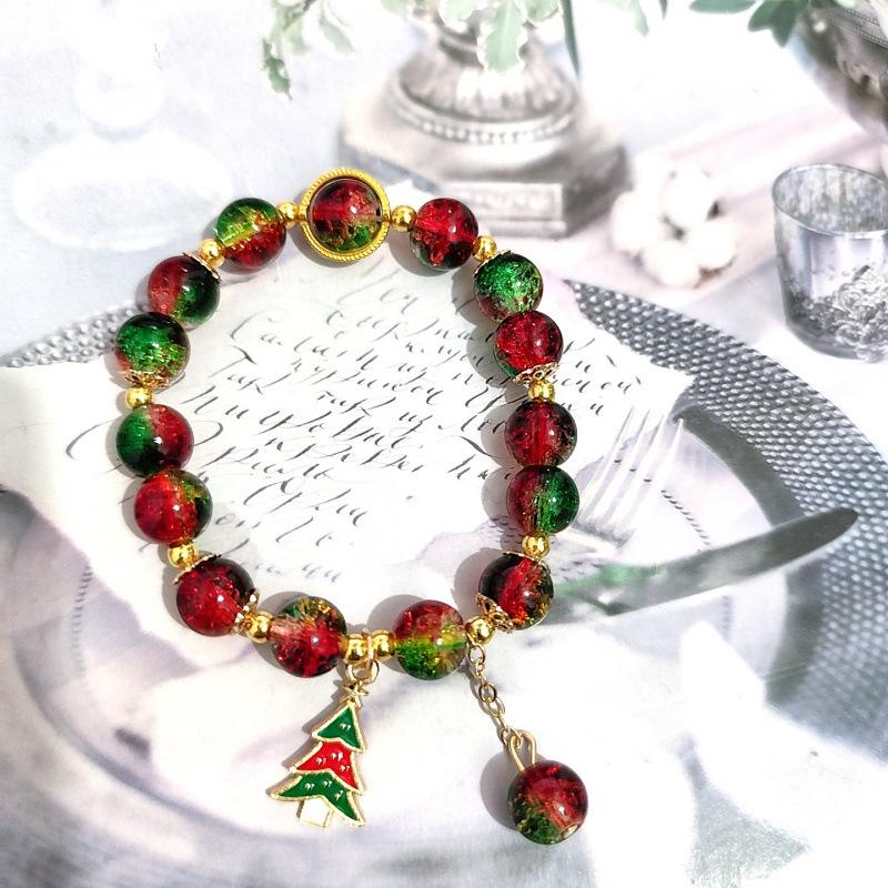 High-End Weihnachts-Cartoon-Armband mit Schneemann & Weihnachtsmann - Perfektes Nischen-Design Geburtstagsgeschenk