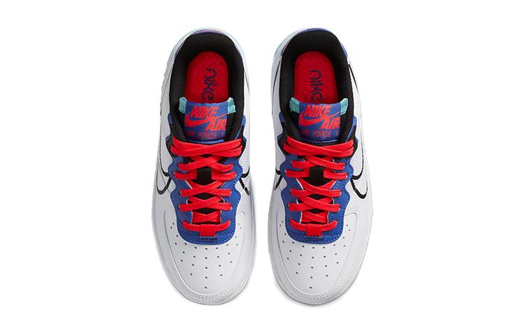Nike Air Force 1 React Weiß Astronomy Blue Laser Crimson GS CD6960-101