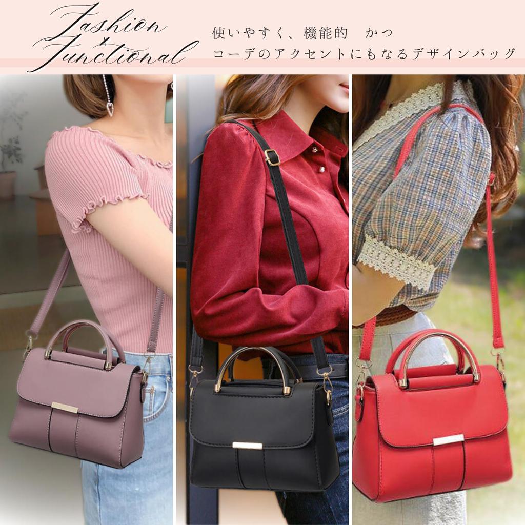 MYSKUFT Compact PU Leather Shoulder Mini Crossbody Small Women's Bag, Handbag, Tote, Bag, 2-Way, (White)