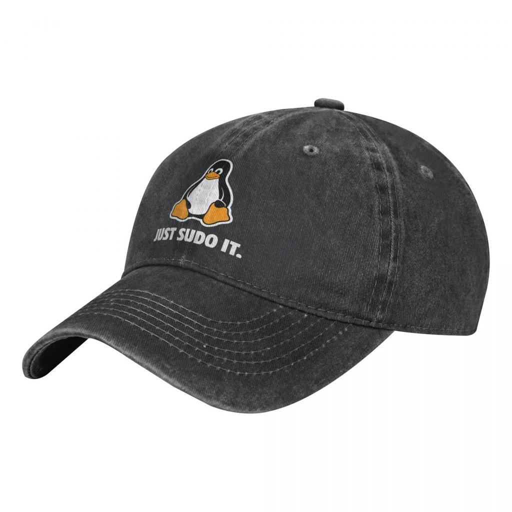 Sadece Sudo It beyzbol şapkası Unisex Şapka Kadın Vizör Koruma Snapback Linux İşletim Sistemi Tux Penguen Kapaklar