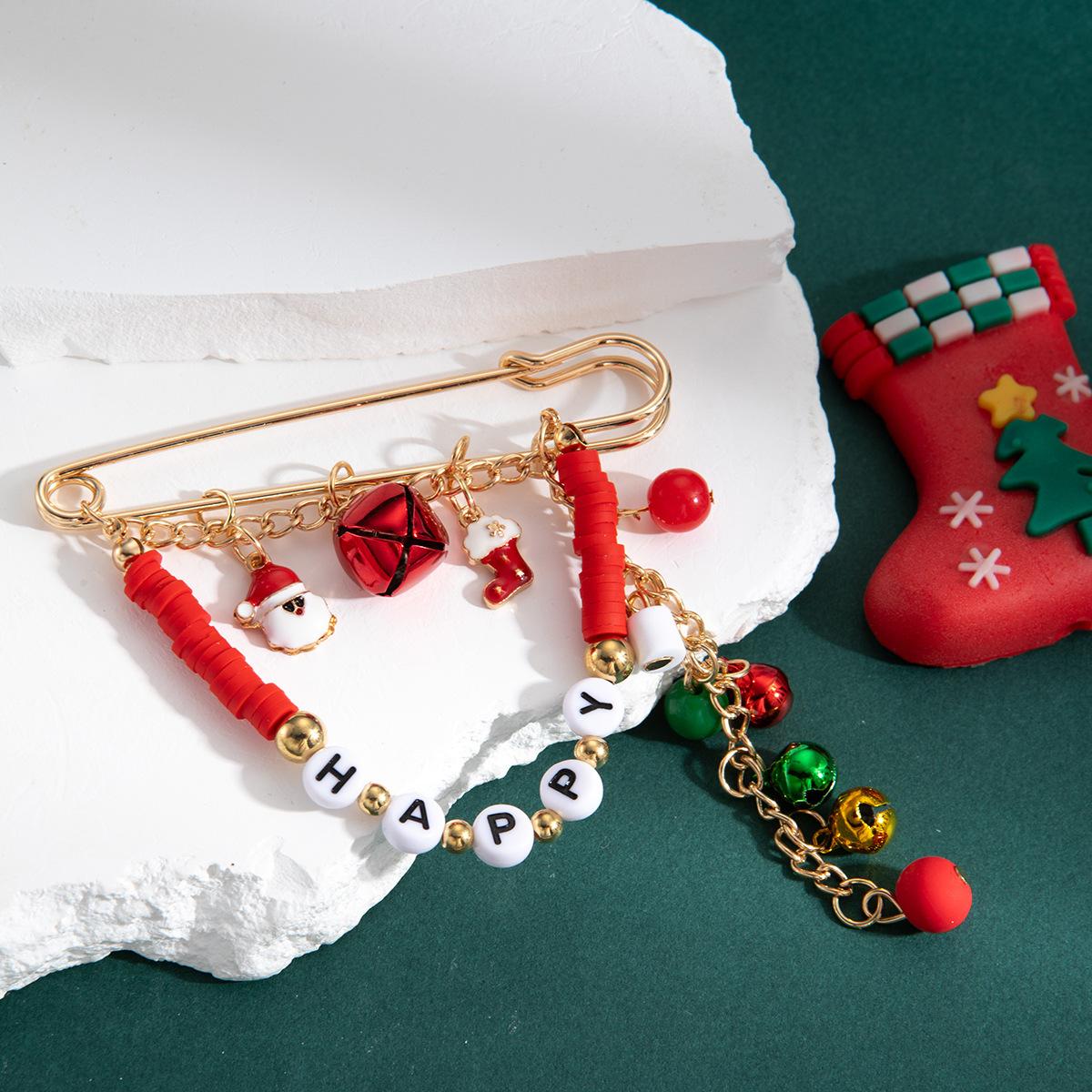 

Премиальная длинная бахромчатая булавка-колокольчик, креативный дизайн, рождественская контрастная брошь в виде буквы-снежинки