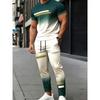 [Men's T-Shirt & Pants Set] Men's Short Sleeve Round Neck T-Shirt And Pants Set - 3D Print Casual Elegant Design