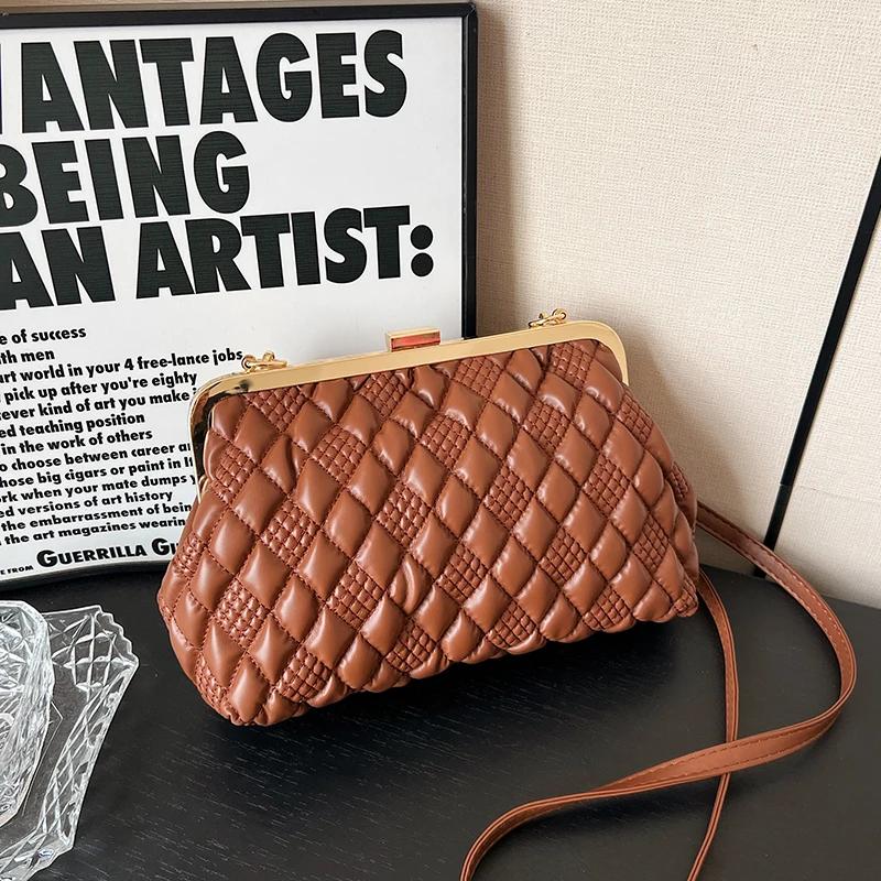 Luxusní večerní kabelka z PU kůže pro ženy, tašky přes rameno, značková designová dámská taška, dámské crossbody kabelky