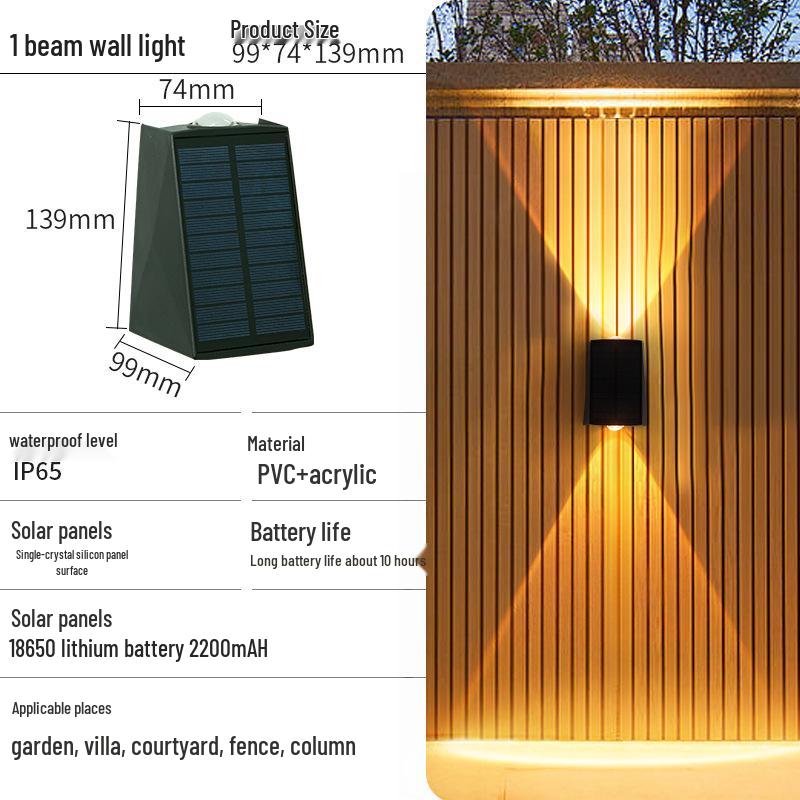 

Qicheng Waterproof Solar Wall Washer Light for Outdoor Courtyard, Fence, Villa, and Garden Decoration