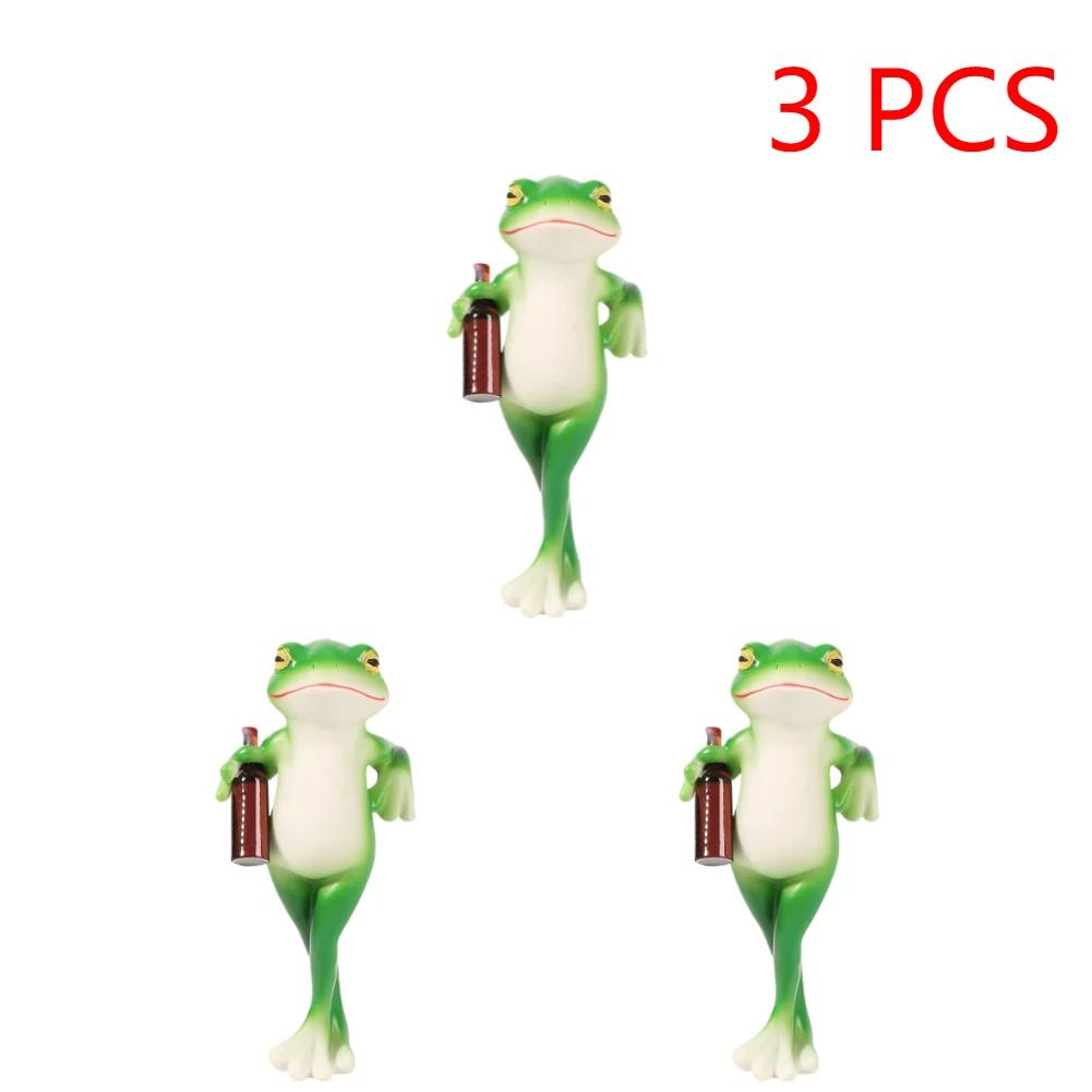 1/3 STÜCKE Lustige Trinkende Frosch Statue Harz Hängende Frosch Figur Pflanzgefäß Umarmung Mini Frosch Skulpturen für Blumentopf Rasenornament