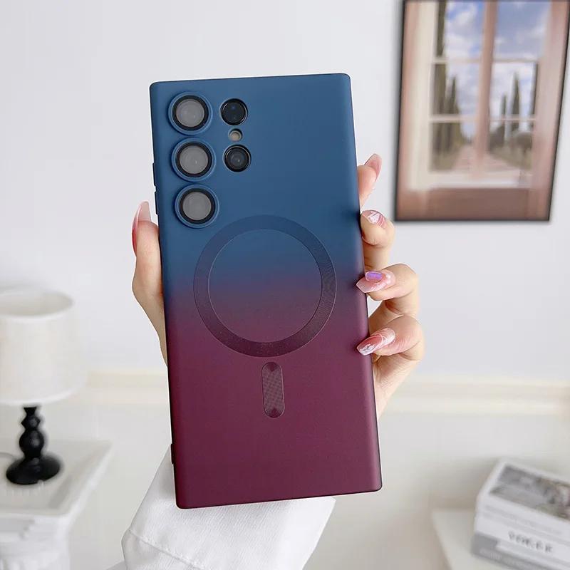 Comes With Lens Film Gradient Color Phone Case For Samsung Galaxy S26 S25 Ultra S24 S23 S22 S21 Silicone Shockproof Back Cover