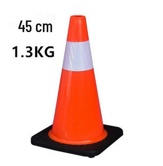 70cm Reflective PVC Road Safety Cone with Rubber Base