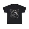 Unisex Adult T Shirt Designer Streetwear Black White Baroque Black Cat Minimal