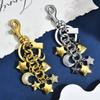Dual Color Inlaid Keychain Rhinestone Multi Pendant Keychain New Bag Charm  for Handbag