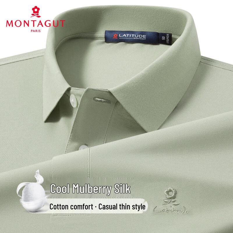 Montagut 15% Silk Blend Breathable Men's Polo Shirt