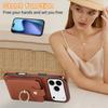 Strap Crossbody Leather Phone Case for iPhone 17 Pro Max Air 17E 16E 16 Plus 15 Pro 14 13 Mini 12 11 Ring Card Holder Bag Cover
