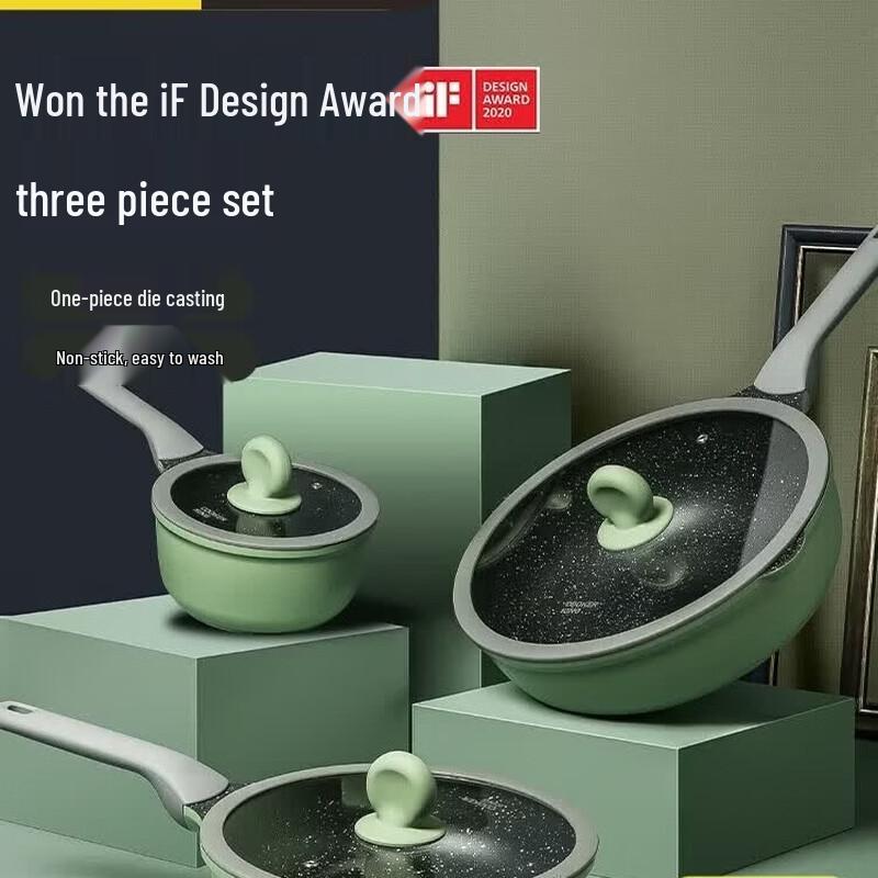 COOKER KING B50045 3-Piece Non-stick Cookware Set