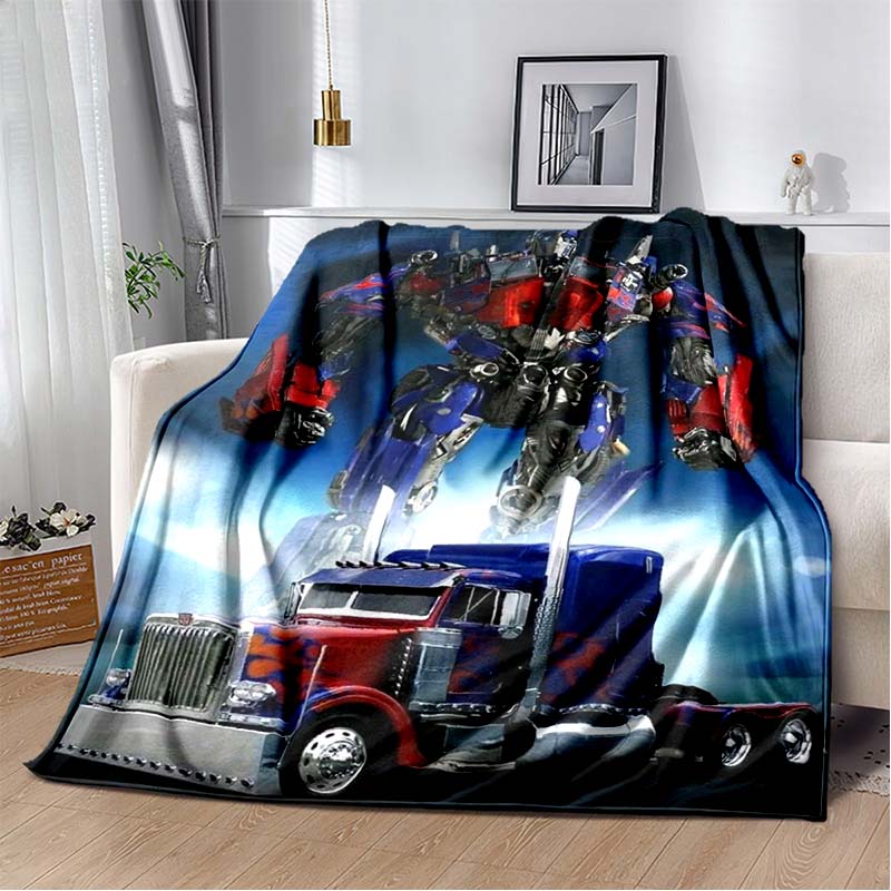 Cartoon T-Transformers Autobots Soft Flannel Blanket for Beds Bedroom Sofa Picnic,Throw Blanket for Cover Outdoor Leisure Gift