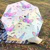 1PC Unicorn Flowers Umbrella-8-Rib Reinforced Portable Folding Travel Suitable for All Seasons Outdoor Daily Use-G322