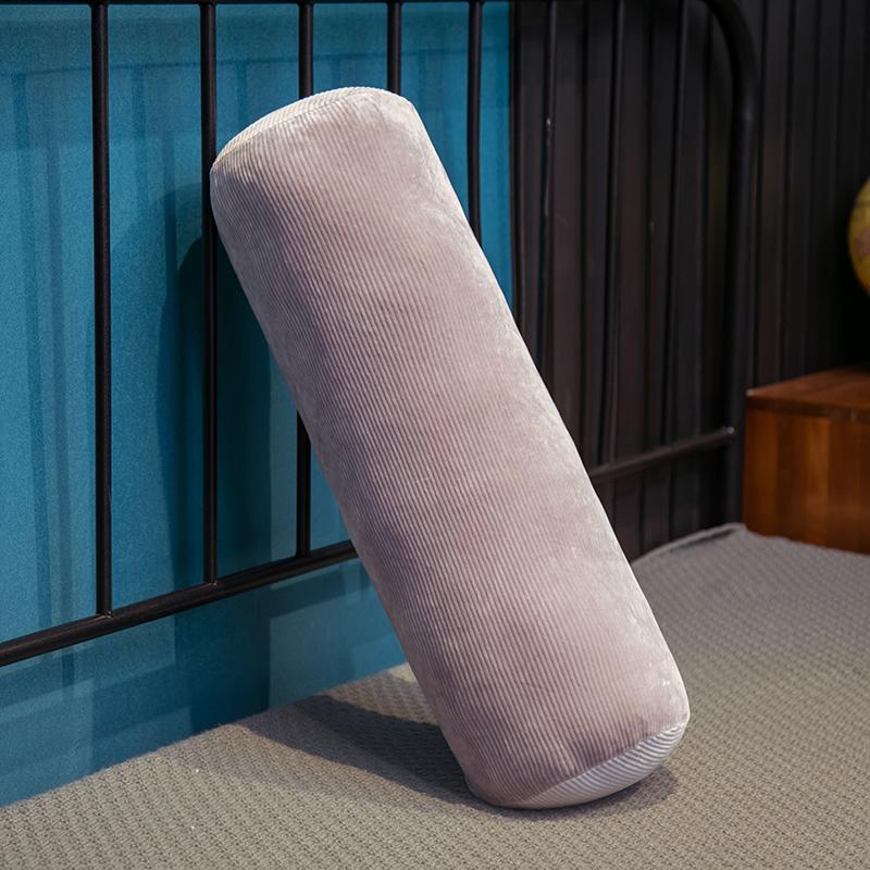 Cylindrical Pillow Case Soft Long Pillow Cover Corduroy Comfortable Pillow Case Cushion Cover Neck Bolster Pillow Roll Headrest 60cm