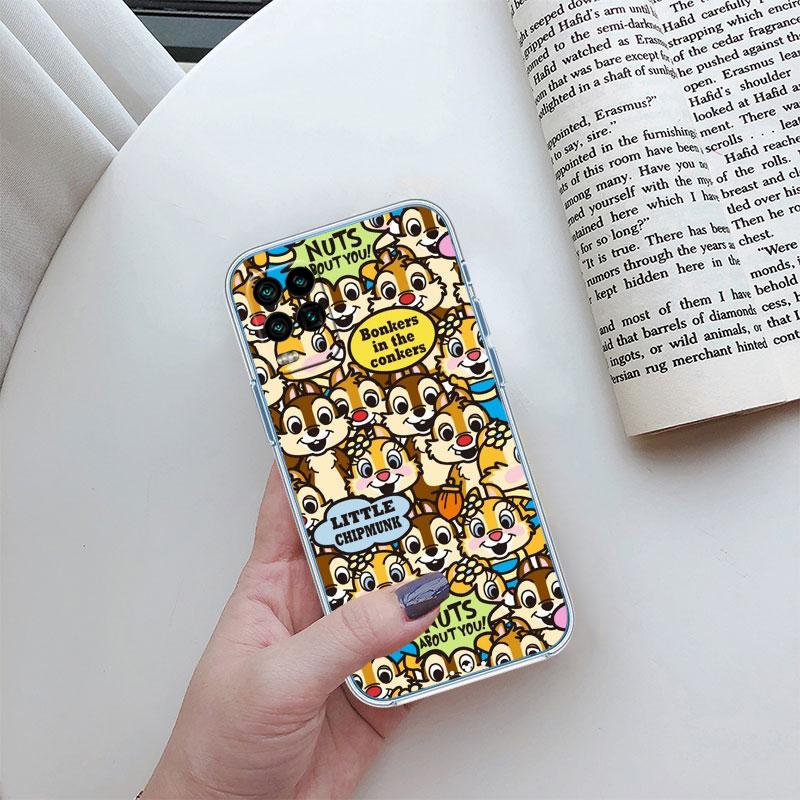 Chip N' Dale Transparent Phone Case for Motorola Moto Edge 20 30 40 50 S30 Fusion Ultra Pro Neo Lite