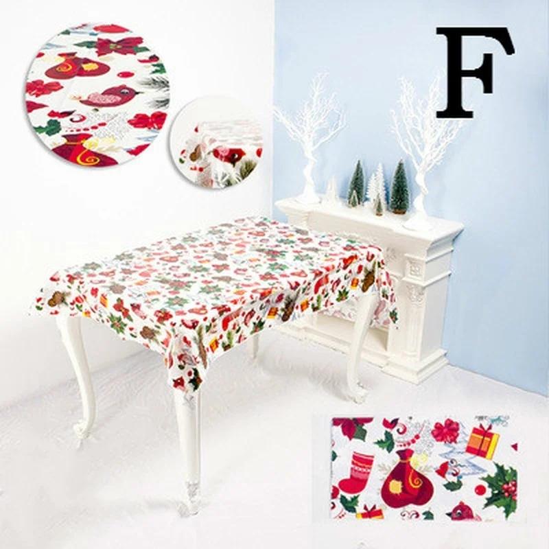 Christmas Disposable Tablecloth Tableware Christmas Decorations 2023 for Home Table Cover Navidad Natal Noel Gifts New Year 2024