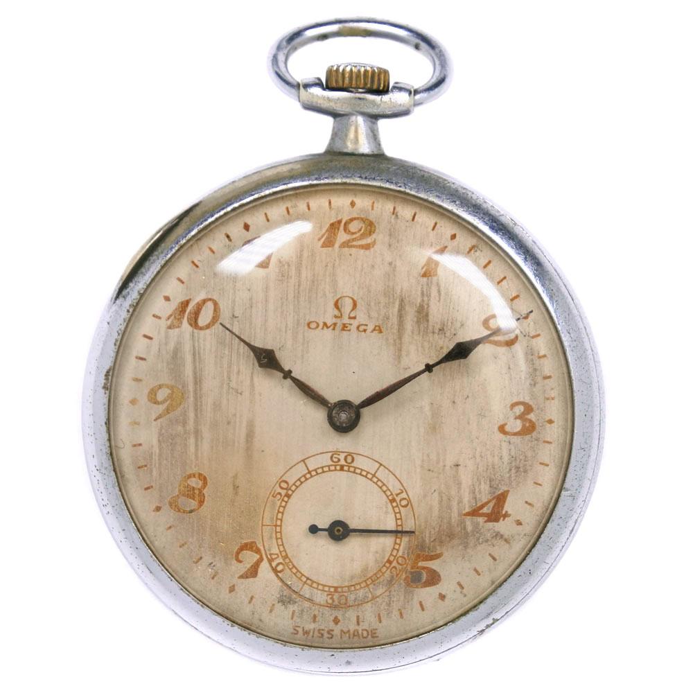 

OMEGA ※As-Is Item Pocket watch goldDial Stainless Steel Hand Winding Small seconds unisex Used