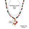 Christmas Tree Rice Beaded Chain Santa Cartoon Pendant Bracelet  Women