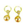 Champagne pearl fringed ear buckle, light luxury temperament, high sense of face, thin earrings, versatile Internet celebrity earrings