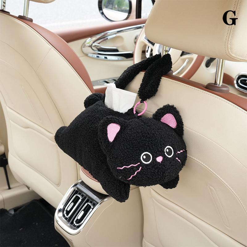 Universal Car Tissue Hanger Doll Cute Creative Hanging Tissue Holder Plush Vehicle Tissue Case Paper Box Car Accessories