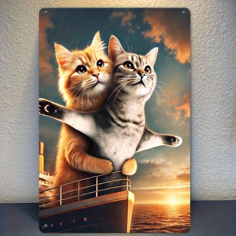 

Vintage Valentine s Day Metal Decorative Painting Gift for Couples Bedroom Living Room Cafe