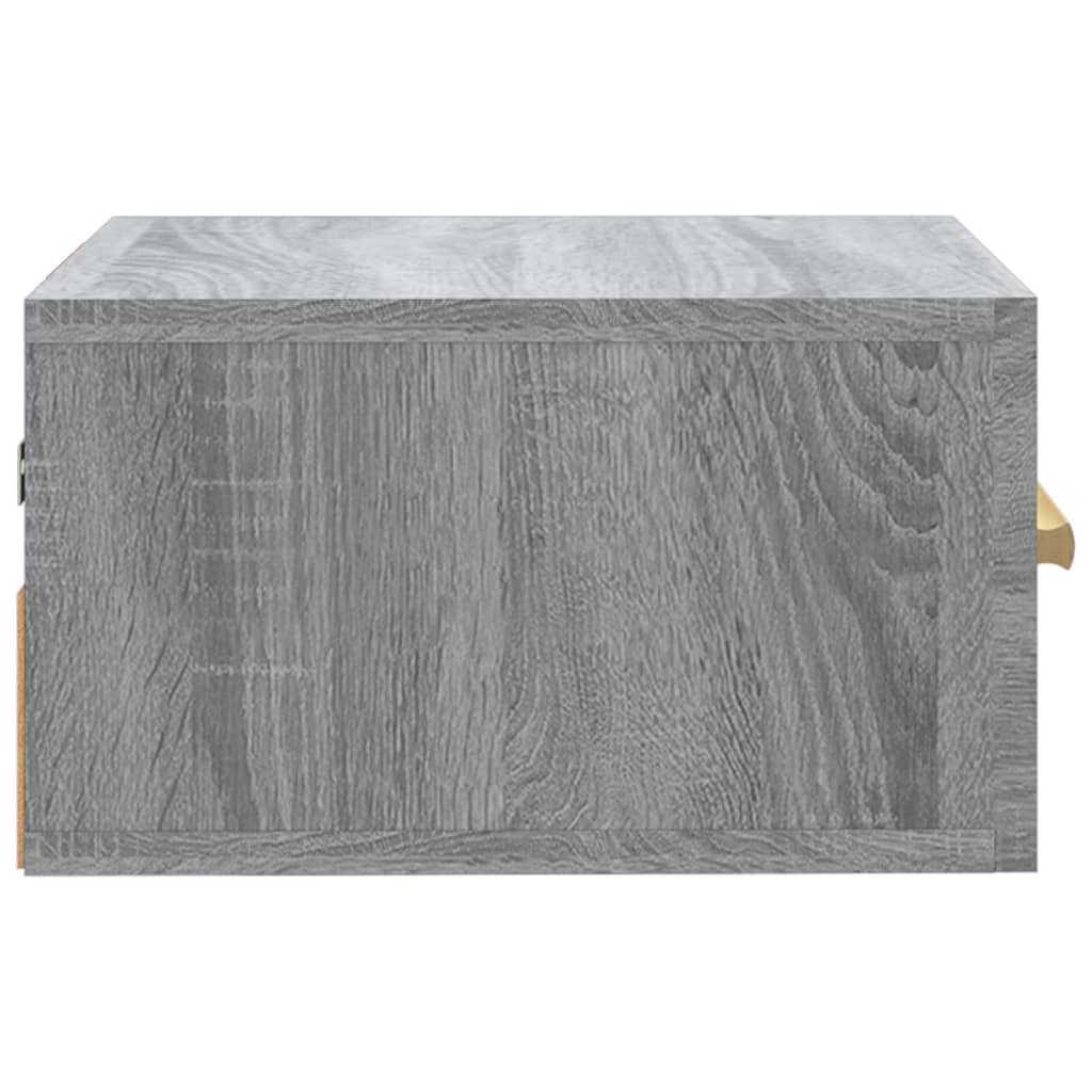 Wall Mounted Nightstand Gray Sonoma 35 x 35 x 20 cm