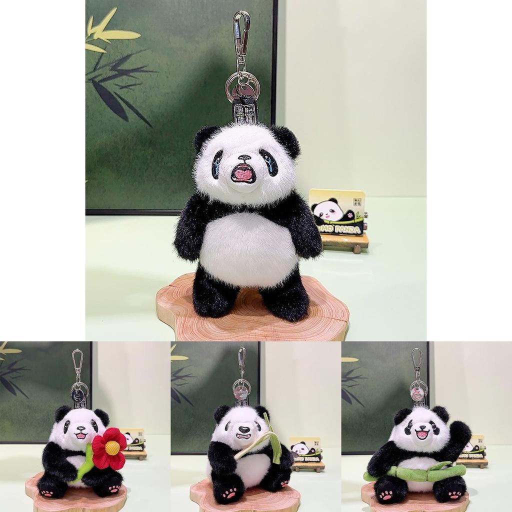 Fun And Playful Panda Plush Keychain Original Design Adorable Keychain For Collectors