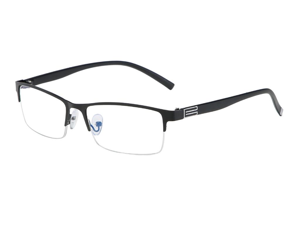 Men's Semi-Rimless Bifocal Reading Glasses - Stylish & Youthful