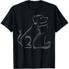 A Cat and a Dog Silhoutte Friendship T-shirt T-Shirt