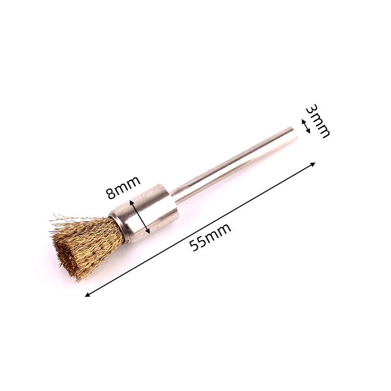 Mini perie Perie din sârmă de cupru Perie cu mâner Roată din sârmă de cupru Tip bol în formă de T Perie electrică de lustruit Perie de lustruit